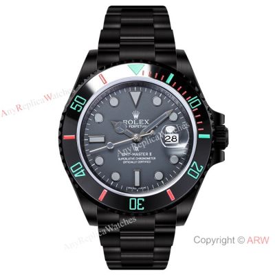 Swiss Rplica Rolex GMT-Master II DLC Steel Ceramic Watch with 2824 Movement